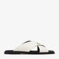 Prada suede crisscross slides White