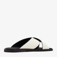 Prada suede crisscross slides White