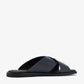 Prada suede crisscross slides baltic blue
