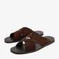 Prada suede crisscross slides dark brown