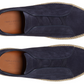 Zegna Suede Triple Stitch Espadrilles "Dark Blue"