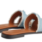 Hermes Sandales Oran "bleu clair"