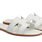 Hermes Oran Sandal "White"