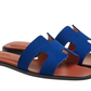 Hermes Sandales Oran "bleu smalt"