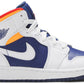 Air Jordan 1 Mid GS 'White Deep Royal Blue'