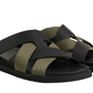 Hermes Kazimir Sandal "Black/Tundra Green"