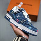 Louis Vuitton Trainer Blue Denim Embroidered