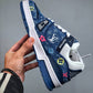 Louis Vuitton Trainer Blue Denim Embroidered