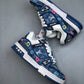 Louis Vuitton Trainer Blue Denim Embroidered