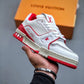 Louis Vuitton Trainer #54 Signature White Red