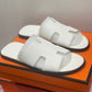 Hermes Izmir White Sandals