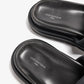 Louis Vuitton Black Monogram Nylon Velcro Flats Slides