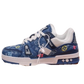 Louis Vuitton Trainer Blue Denim Embroidered