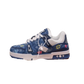 Louis Vuitton Trainer Blue Denim Embroidered